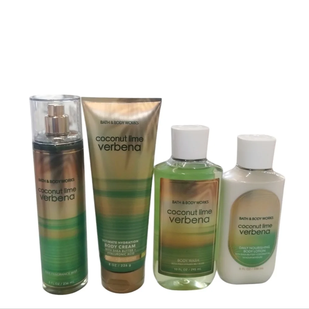 Bath‎ and Body Works DISCONTINUED 4pcs COCONUT LIME VERBENA Mist, Gel, Cr…